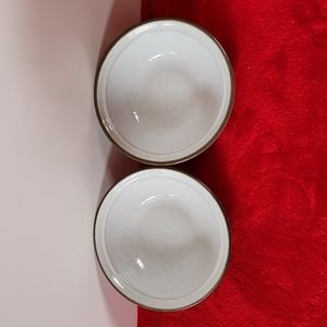 Set of 2 Stoneware, Cereal/Soup Bowls Made in Japan.